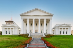 Virginia State Capitol Building with blue sky